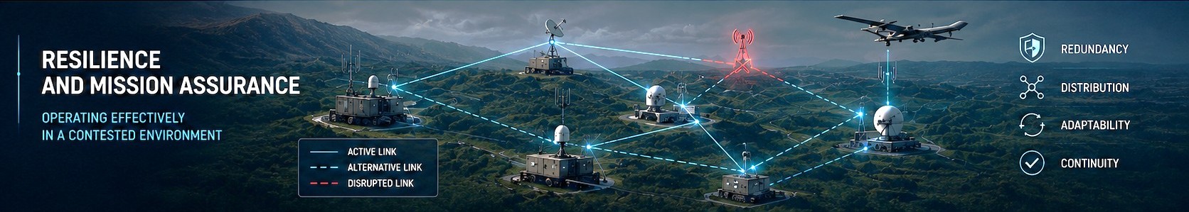 Resilience and mission assurance through redundant distributed links